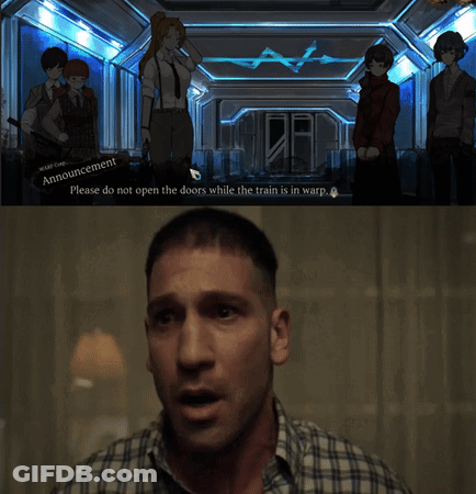 A Man In A Plaid Shirt Is Sitting In Front Of A Screen That Says " Announcement " GIF