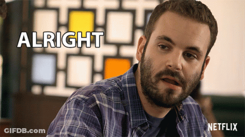Man In Plaid Shirt Says Alright GIF