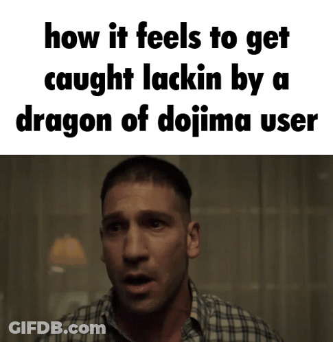 A Man In A Plaid Shirt Says How It Feels To Get Caught Lacking By A Dragon Of Dojima User .. GIF