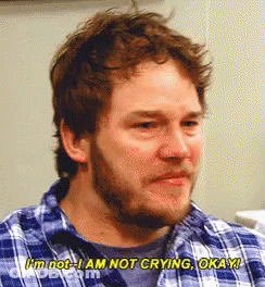 A Man In A Plaid Shirt Says I 'M Not Crying Okay GIF