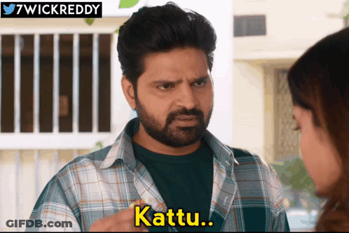 A Man In A Plaid Shirt Says Kattu GIF