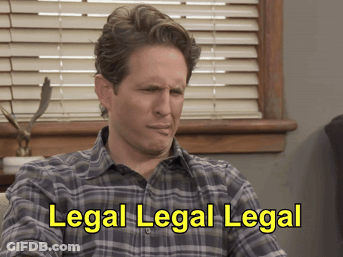 A Man In A Plaid Shirt Says Legal Legal GIF