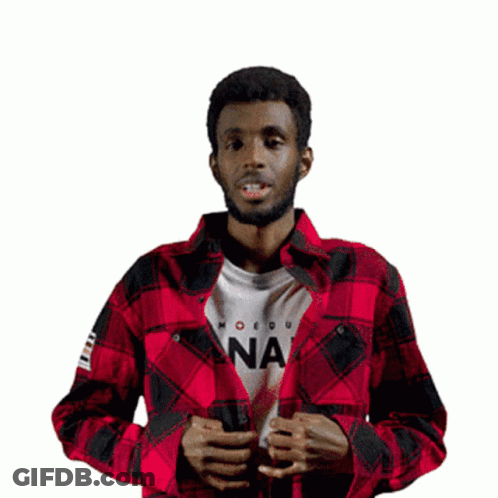 A Man In A Plaid Shirt Says Sorry GIF