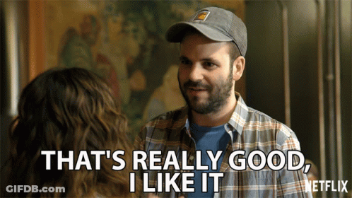 Man In Plaid Shirt Saying That's Really Good I Like It GIF