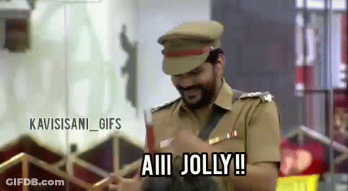 A Man In A Police Uniform Is Making A Funny Face And Says Aiii Jolly ! GIF
