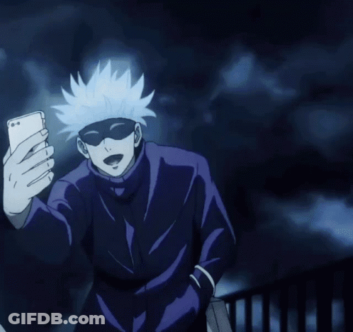 Man Taking Selfie With Cell Phone GIF