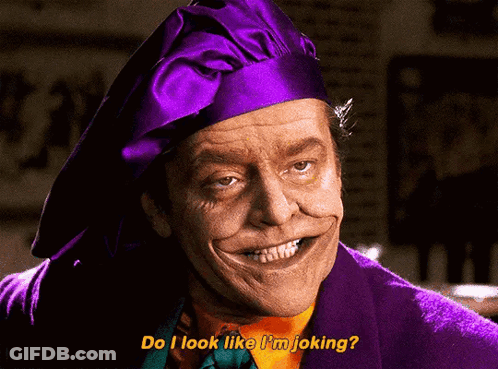 A Man In A Purple Hat Says Do I Look Like I M Joking GIF