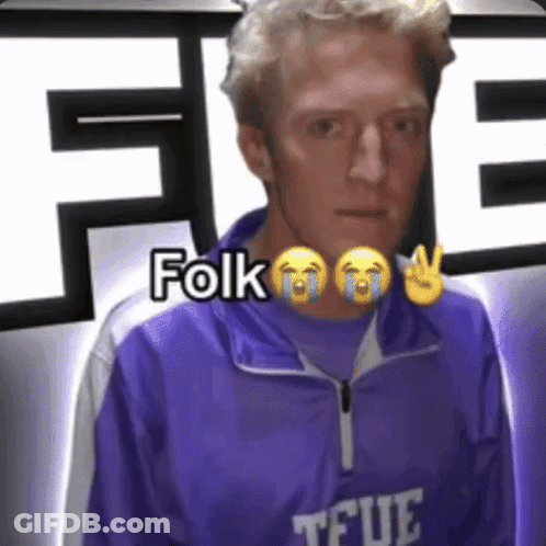 A Man In A Purple Jacket With The Word Folk Written On It GIF