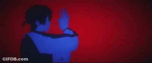 Man In Purple Shirt In Front Of Green Background GIF