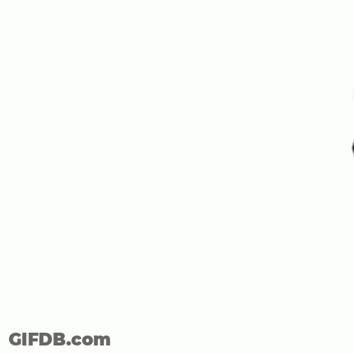 A Man In A Purple Shirt Is Standing Next To A Woman In A White Shirt . GIF
