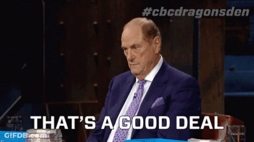 A Man In A Purple Suit And Tie Says That 'S A Good Deal GIF