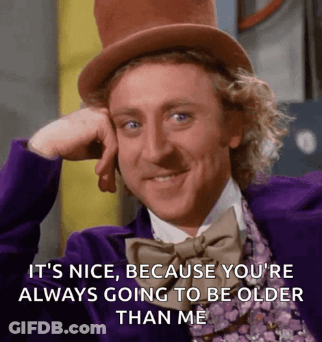 A Man In A Purple Suit And Top Hat Says It 'S Nice Because You 'Re Always Going To Be GIF