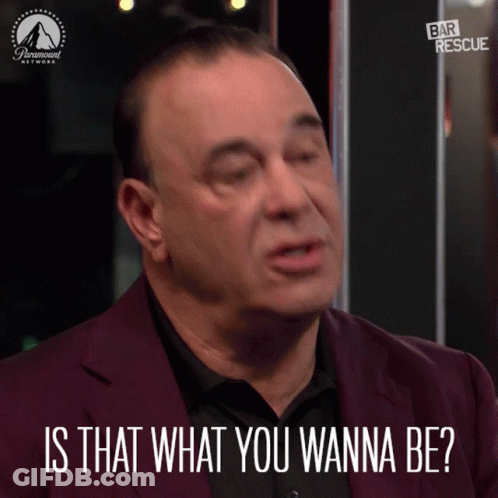 Man In Purple Suit Asking Is That What You Wanna Be GIF