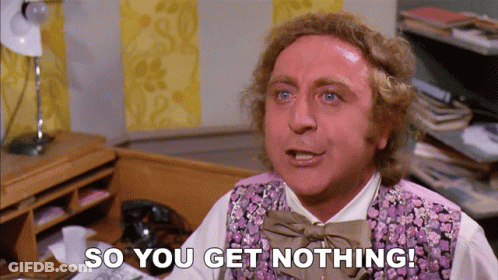 A Man In A Purple Vest And Bow Tie Is Saying So You Get Nothing GIF