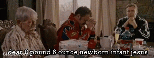 A Man In A Race Car Jacket Sits At A Table With Two Older Women And A Coca Cola Bottle GIF