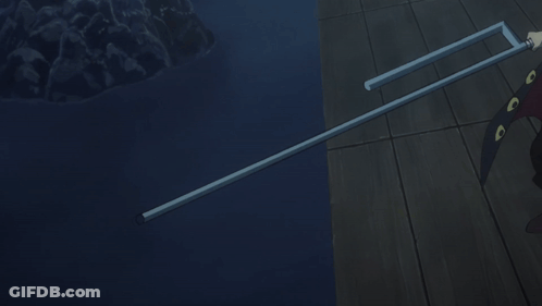 A Man In A Red Cape Is Holding A Sword In His Hand GIF