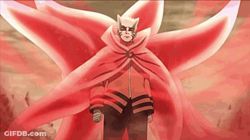 A Man In A Red Cape Is Standing In Front Of A Giant Red Flower . GIF