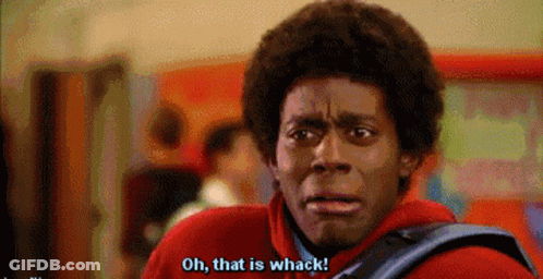 A Man In A Red Hoodie Is Saying Oh , That Is Whack . GIF