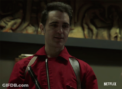 A Man In A Red Jacket Is Smiling With A Netflix Logo In The Corner GIF