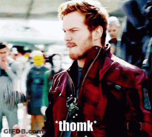A Man In A Red Jacket Says Thomk GIF