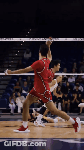 A Man In A Red Jersey With The Number 5 On It GIF