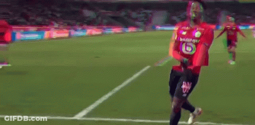 A Man In A Red Jersey With The Number 5 On It GIF