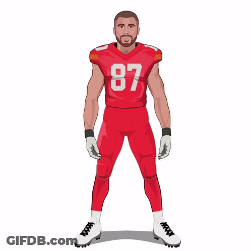 A Man In A Red Jersey With The Number 87 Making A Heart Shape With His Hands GIF