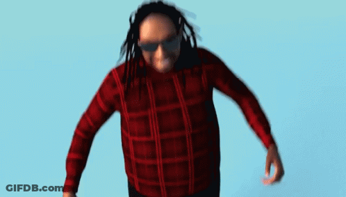 A Man In A Red Plaid Shirt And Sunglasses Is Dancing GIF