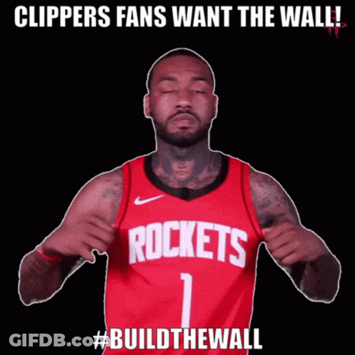 A Man In A Red Rockets Jersey With The Number 1 GIF