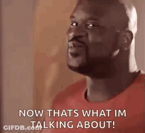 A Man In A Red Shirt Is Saying `` Now Thats What Im Talking About '' . GIF