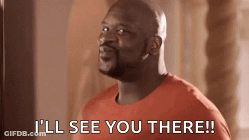 A Man In A Red Shirt Is Standing In Front Of A Mirror And Saying `` I 'Ll See You There ! '' GIF