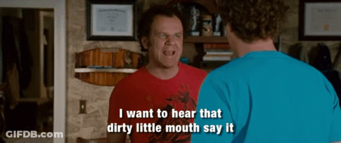 Man In Red Shirt Says I Want To Hear That Dirty Little Mouth Say It GIF