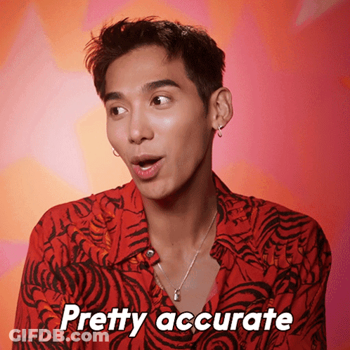 Man In Red Shirt Saying Pretty Accurate GIF