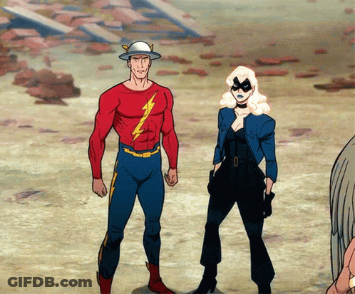 A Man In A Red Shirt With A Lightning Bolt On It GIF