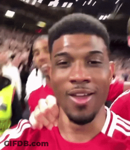 A Man In A Red Shirt With The Letter F On The Front GIF