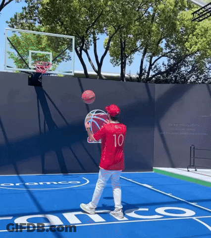 A Man In A Red Shirt With The Number 10 On It GIF