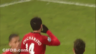 A Man In A Red Shirt With The Number 14 On It GIF
