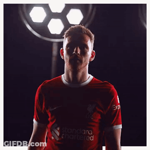 A Man In A Red Shirt With The Word Robinson On The Bottom GIF