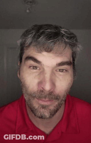A Man In A Red Shirt With The Words Every Damn Day On The Bottom GIF