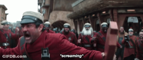 Man In Red Uniform Screaming GIF