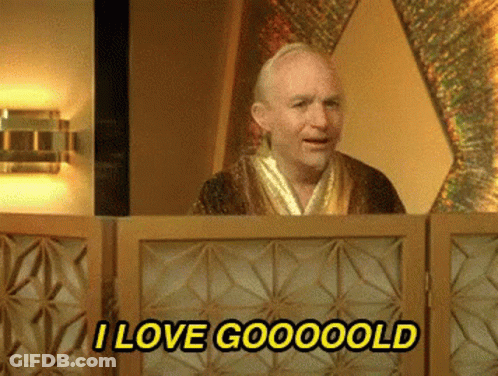A Man In A Robe Is Behind A Screen And Says I Love Gooood GIF