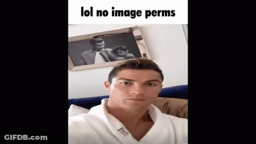 A Man In A Robe Is Taking A Selfie In Front Of A Framed Picture That Says Lol No Image Perms GIF