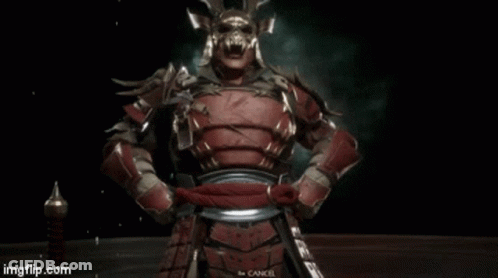 A Man In A Samurai Costume Is Standing With His Hands On His Hips In A Video Game . GIF