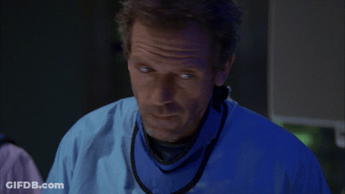 A Man In A Scrub Top Says " Don 'T Make Me Slap You " GIF