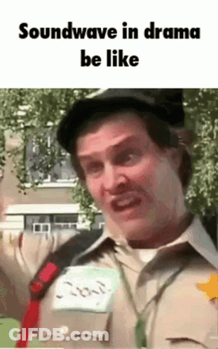 A Man In A Sheriff 'S Uniform Is Making A Funny Face In A Meme . GIF
