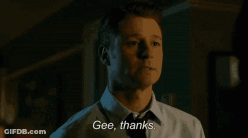 A Man In A Shirt And Tie Is Saying Gee Thanks GIF
