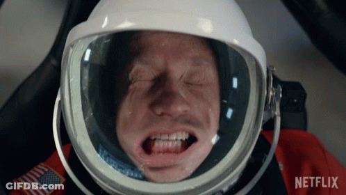 A Man In A Space Suit With A Netflix Logo On The Bottom Right GIF