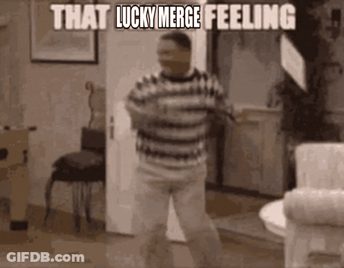 A Man In A Striped Shirt Is Dancing In A Living Room . GIF