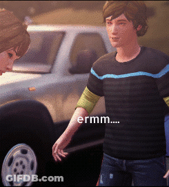 A Man In A Striped Shirt Says Ermm In Front Of A White Car GIF