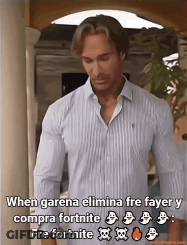 Man In Striped Shirt Talking About Fortnite GIF